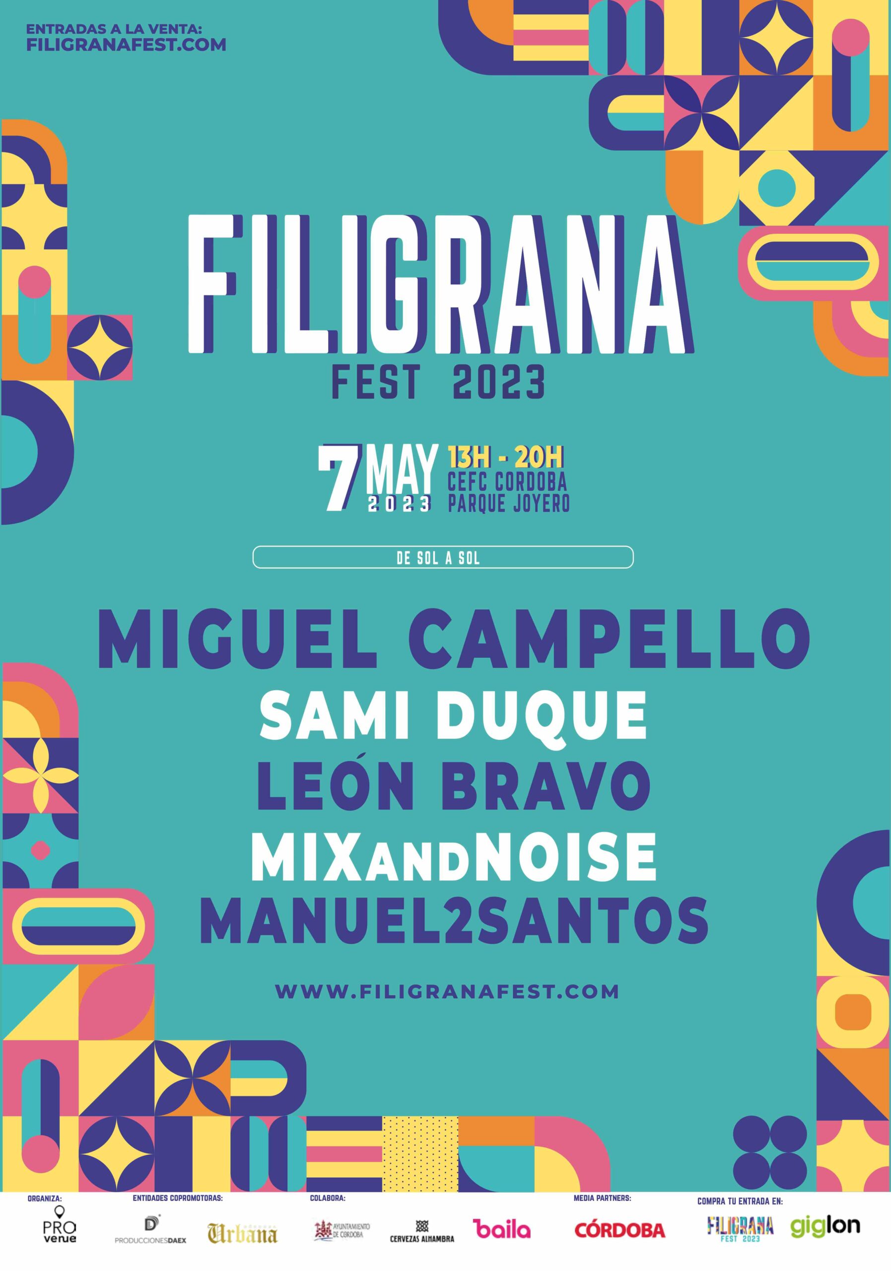 Filigrana Fest 2023 Cartel 7 Mayo